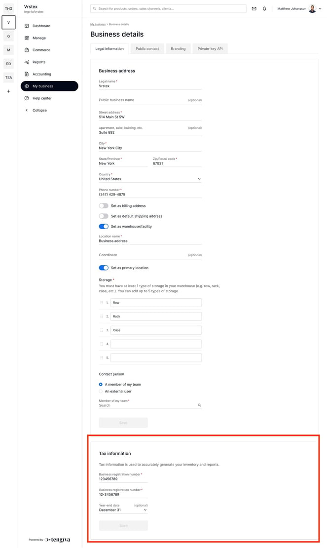 Business details - Set as warehouse (1)